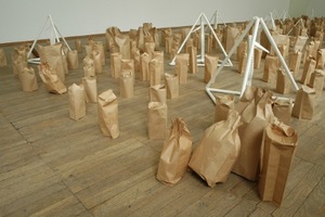 Fragments of works from solo exhibitions of Aldona Keturakienė of last decade. Archive of Meno Parkas, photographer Airida Rekštytė.