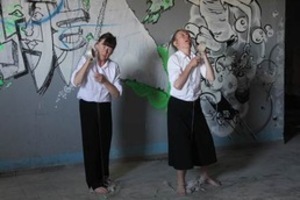 WOL performance duet (SE) “Recording a Tape”. Photo by Airida Rekštytė