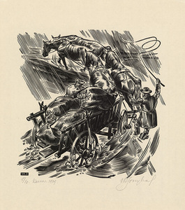 Vytautas Kazimieras Jonynas. Iliustracija K. Donelaičio poemai „Metai“. 1938–1940. Medžio raižinys Vytautas Kazimieras Jonynas. Iliustracija K. Donelaičio poemai „Metai“. 1938–1940. Medžio raižinys