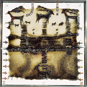 Glass plates from the series Hunting signs, 2004.