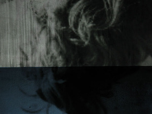 Židrija Janušaitė. "Steady mind. Meetings", ink, oil, video on canvas, 2013, gallery Meno parkas.