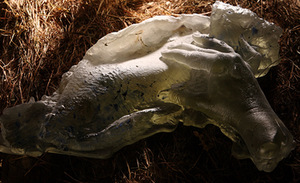 Personalinės parodos „Stiklo logika“ ekspozicija Kauno pilyje, 2016. Darbai iš ciklo „Rankos“. Personalinės parodos „Stiklo logika“ ekspozicija Kauno pilyje, 2016. Darbai iš ciklo „Rankos“.