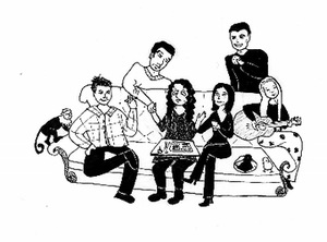 Self-portrait: Gerda Jord with Friends Self-portrait: Gerda Jord with Friends