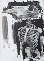 Rimvydas Mulevičius. „Antžmogis“, tapyba kinišku tušu Rimvydas Mulevičius. „Antžmogis“, tapyba kinišku tušu