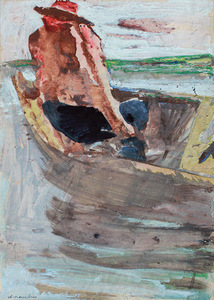 Z. Varnauskas. Iš ciklo „Nemuno krašto žmonės“, pop. mišri tech., 60x41,5 cm, 1960 m.