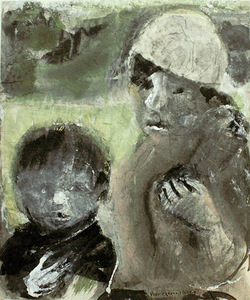 Z. Varnauskas. From the series Mother and Child. Paper, mixed tech., 35x25 cm, 1980. Z. Varnauskas. From the series Mother and Child. Paper, mixed tech., 35x25 cm, 1980.