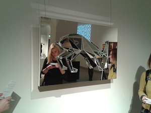 The fragment of the exhibition. Next to Kamilė Stanevičiūtė's work The fragment of the exhibition. Next to Kamilė Stanevičiūtė's work