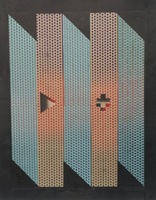 LIETUVIŠKAS OPARTAS I, 1992, spalvotas, mišri technika, 65 x 50.