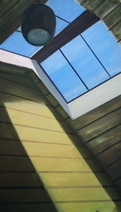 M. Daujotas. „Avalon Sutra langas stoge“, dr. al., 70 x 120, 2015 M. Daujotas. „Avalon Sutra langas stoge“, dr. al., 70 x 120, 2015