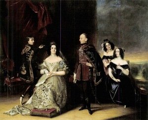 Nežinomas autorius. „Kunigaikščio Palio Antalio Esterhazio su šeima portretas“, 1832 m. Nacionalinis Vengrijos muziejus, Budapeštas Nežinomas autorius. „Kunigaikščio Palio Antalio Esterhazio su šeima portretas“, 1832 m. Nacionalinis Vengrijos muziejus, Budapeštas