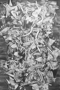 E. Markūno tapybos darbo fragmentas. Autoriaus nuotr.