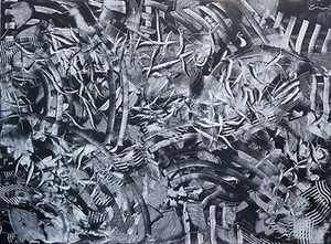 "Erste mal", 2012. HDF panel, graphite, acrylic, 183 x 250. Photo by Laimutis Brundza "Erste mal", 2012. HDF panel, graphite, acrylic, 183 x 250. Photo by Laimutis Brundza