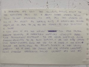 Peržiūrų metu kūrinį lydėjęs tekstas Peržiūrų metu kūrinį lydėjęs tekstas