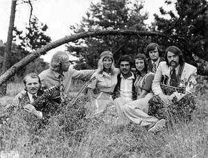 The band Aitvarai, about 1974: E. Stankevičius, K. Ignatavičius, R. Eismontaitė, P. Pocius, R. Morozovaitė, A. Remesa, E. Danielius (photograph by Mizaras) The band Aitvarai, about 1974: E. Stankevičius, K. Ignatavičius, R. Eismontaitė, P. Pocius, R. Morozovaitė, A. Remesa, E. Danielius (photograph by Mizaras)