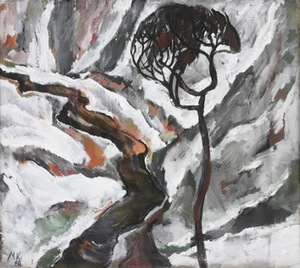 "Atodrėkis", 1970 m., akvarelė, 63 x 62 cm "Atodrėkis", 1970 m., akvarelė, 63 x 62 cm
