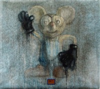 BAISŪS YRA VISI PRANAŠAI, 2004, 200 × 300, difuzinė plėvelė, akrilas.