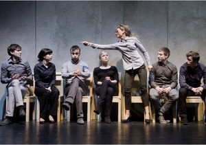 Jānis Balodis, Goda Dapšytė "Barricades" (dir. Valters Sīlis). Photo by D.Matvejev, LNDT