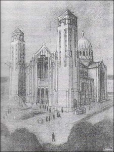A.Vivulskis, design of St. Jesus Heart Church (drawing), 1907 A.Vivulskis, design of St. Jesus Heart Church (drawing), 1907