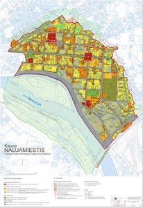 Kauno Naujamiesčio tvarkymo plano koncepcijos pagrindinis brėžinys. Iš Kpd.lt archyvo Kauno Naujamiesčio tvarkymo plano koncepcijos pagrindinis brėžinys. Iš Kpd.lt archyvo