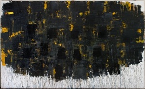 Henrikas Čerapas “There is Still Place for Painter in Cemetery”, 2012, canvas, oil, construction paint, printing paint, 330 x 540 Henrikas Čerapas “There is Still Place for Painter in Cemetery”, 2012, canvas, oil, construction paint, printing paint, 330 x 540