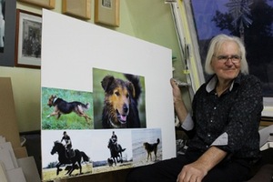 Image of the dog Alšis – in the creative plans of R. Čarna