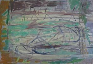 Laima Drazdauskaitė. „Kiškio kopūstai“. 2014. Drobė, aliejus, 170 x 120. Autorės nuotr.