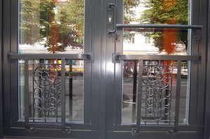 Kaunas Central bookstore's door decorations Kaunas Central bookstore's door decorations