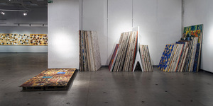 Fragments of E. Varkulevičius-Varkalis' exhibition. Rymantas Penkauskas' photo. Fragments of E. Varkulevičius-Varkalis' exhibition. Rymantas Penkauskas' photo.