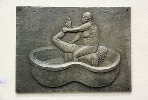 Evaldas Pauza. In the kidney-shaped pool Evaldas Pauza. In the kidney-shaped pool