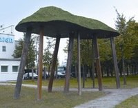 ALONE, steel, soil, 350x800x400, sculpture zone, Kaunas.