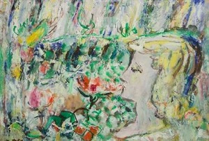 A.Galdikas. „Kompozicija su moters profiliu“ (1951). Kunstkamera.lt nuotr.