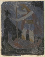 Šv. Jurgis. 1966. Pop., lino raižinys, 49 x 38 cm. Šv. Jurgis. 1966. Pop., lino raižinys, 49 x 38 cm.