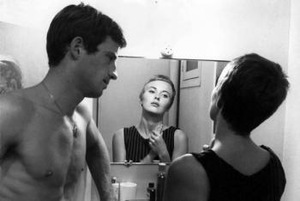 "A bout de Souffle" ("Iki paskutinio atodūsio"), rež. Jean-Luc Godard, 1960 "A bout de Souffle" ("Iki paskutinio atodūsio"), rež. Jean-Luc Godard, 1960