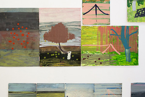 Fragment of Agnė Liškauskienė's exhibition Horizontal patches / scrapings Fragment of Agnė Liškauskienė's exhibition Horizontal patches / scrapings