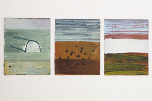 Fragment of Agnė Liškauskienė's exhibition Horizontal patches / scrapings Fragment of Agnė Liškauskienė's exhibition Horizontal patches / scrapings