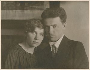 J. Bulhak. Adelė and Paulius Galaunės. National M. K. Čiurlionis Art Museum archive