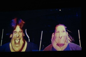 Performance "Talking Head" of Liquid Loft troupe Performance "Talking Head" of Liquid Loft troupe