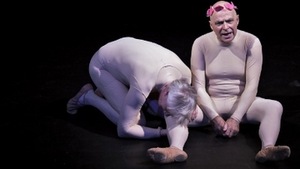 J.Vaitkus "King Lear". Lear – Vytautas Anužis, Earl of Gloucester – Aleksandr Agarkov. Photo by J.V.Tūras. Archive of the Lithuanian Russian Drama Theatre. J.Vaitkus "King Lear". Lear – Vytautas Anužis, Earl of Gloucester – Aleksandr Agarkov. Photo by J.V.Tūras. Archive of the Lithuanian Russian Drama Theatre.