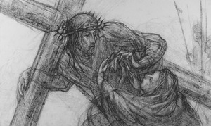 V. Kašinskas V stotis Jėzus sutinka savo Motina. 1999 Pop. retušas. V. Kašinskas V stotis Jėzus sutinka savo Motina. 1999 Pop. retušas.