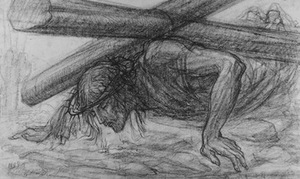 V. Kašinskas IX stotis Jėzus parpuola III karta 1999 pop. retušas V. Kašinskas IX stotis Jėzus parpuola III karta 1999 pop. retušas