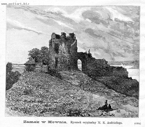 E. M. Andriolis. „Kauno pilis“, 1888 m. E. M. Andriolis. „Kauno pilis“, 1888 m.