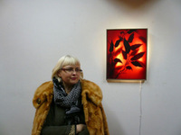 Raimonda Kogelytė-Simanaitienė „Vitrum Balticum IV“ parodos atidaryme Klaipėdoje