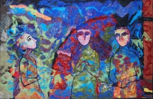 L.Kozlovienė. "Tylėjimas", 85x128cm, 2009, vėlimas.
