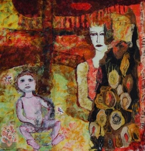 L.Kozlovienė. "Prigimties ir Dievo valios sandora". 130x120cm. 2012m. mišri technika-siuvinėjimas, vėlimas.