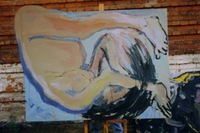 ROLL, 2001, 146 × 198, canvas, oil, acrylic paint.