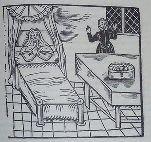 Duchess van Haneberg giving birth, 1620, Jan Bondeson, The Two-Headed Boy, Holland. Duchess van Haneberg giving birth, 1620, Jan Bondeson, The Two-Headed Boy, Holland.