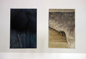 L. Mikalauskienė. „Sutemos“ ir „Kovas. 3. 1.“, 2016 m. Deivio Slavinsko nuotr. L. Mikalauskienė. „Sutemos“ ir „Kovas. 3. 1.“, 2016 m. Deivio Slavinsko nuotr.