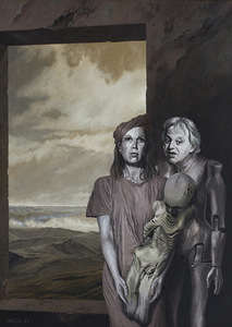 Aliutė Mečys. „Autoportretas su mano meile“, 1982 m. Hamburgo dailininkų paveldo forumo kolekcija. Audriaus Kapčiaus nuotr.