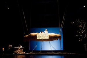 Decoration of the first part of the performance “A Month in a Village” (set designer – artist Arvydas Norvaišas). Photo of NKDT Decoration of the first part of the performance “A Month in a Village” (set designer – artist Arvydas Norvaišas). Photo of NKDT