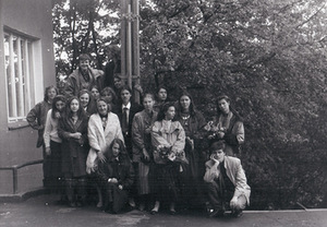 J. Naujalis Art School graduation. 1991 with the school principal D. Palukaitienė. Ramūnas Rastauskas photo. J. Naujalis Art School graduation. 1991 with the school principal D. Palukaitienė. Ramūnas Rastauskas photo.